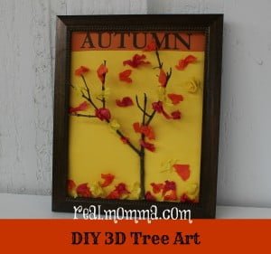DIY At Home 3D Tree Art for The First Day of Fall