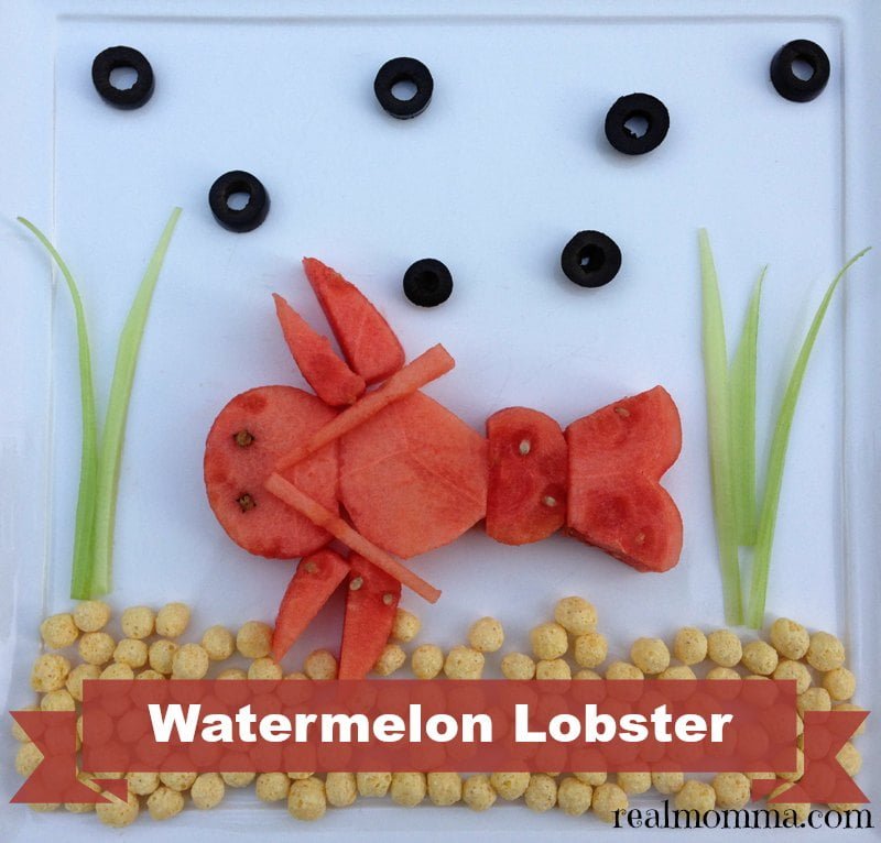 Watermelon Lobster Food Art for kids