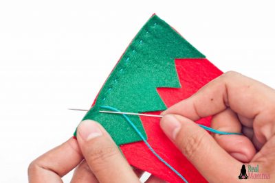 DIY Christmas Stocking for Gift Giving step 10