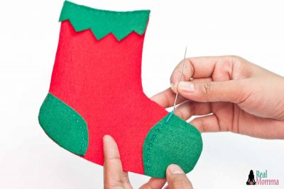 DIY Christmas Stocking for Gift Giving step 12