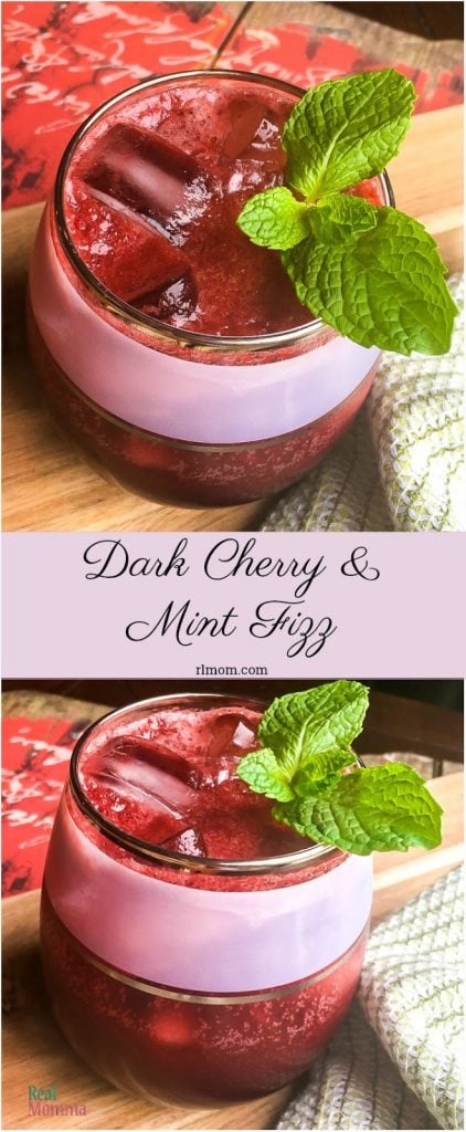Dark Cherry and Mint Fizz Refreshing Beverage Recipe