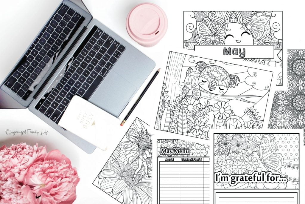 Monthly Coloring Planner - May