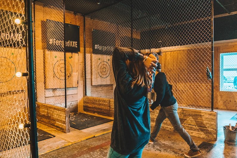 Forged Axe Throwing Whistler
